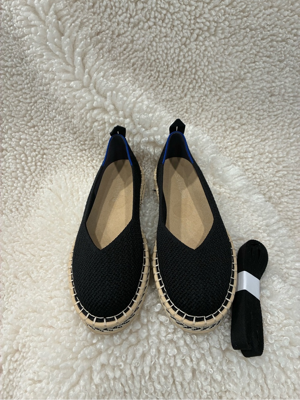 Rothy’s Black Knit Espadrille Flats - Women Size 7